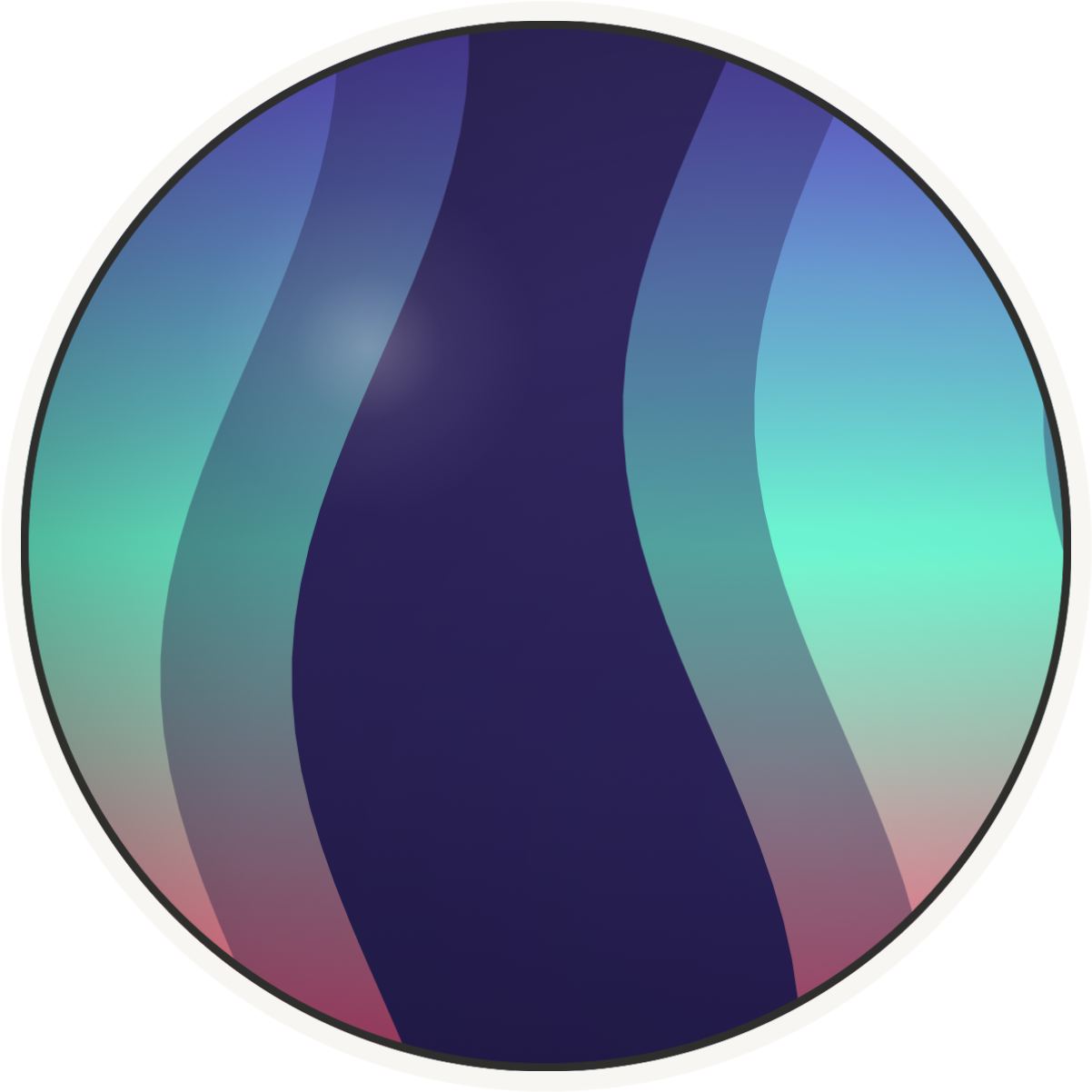 A calm aurora orb, the heart of the Sanctuary app